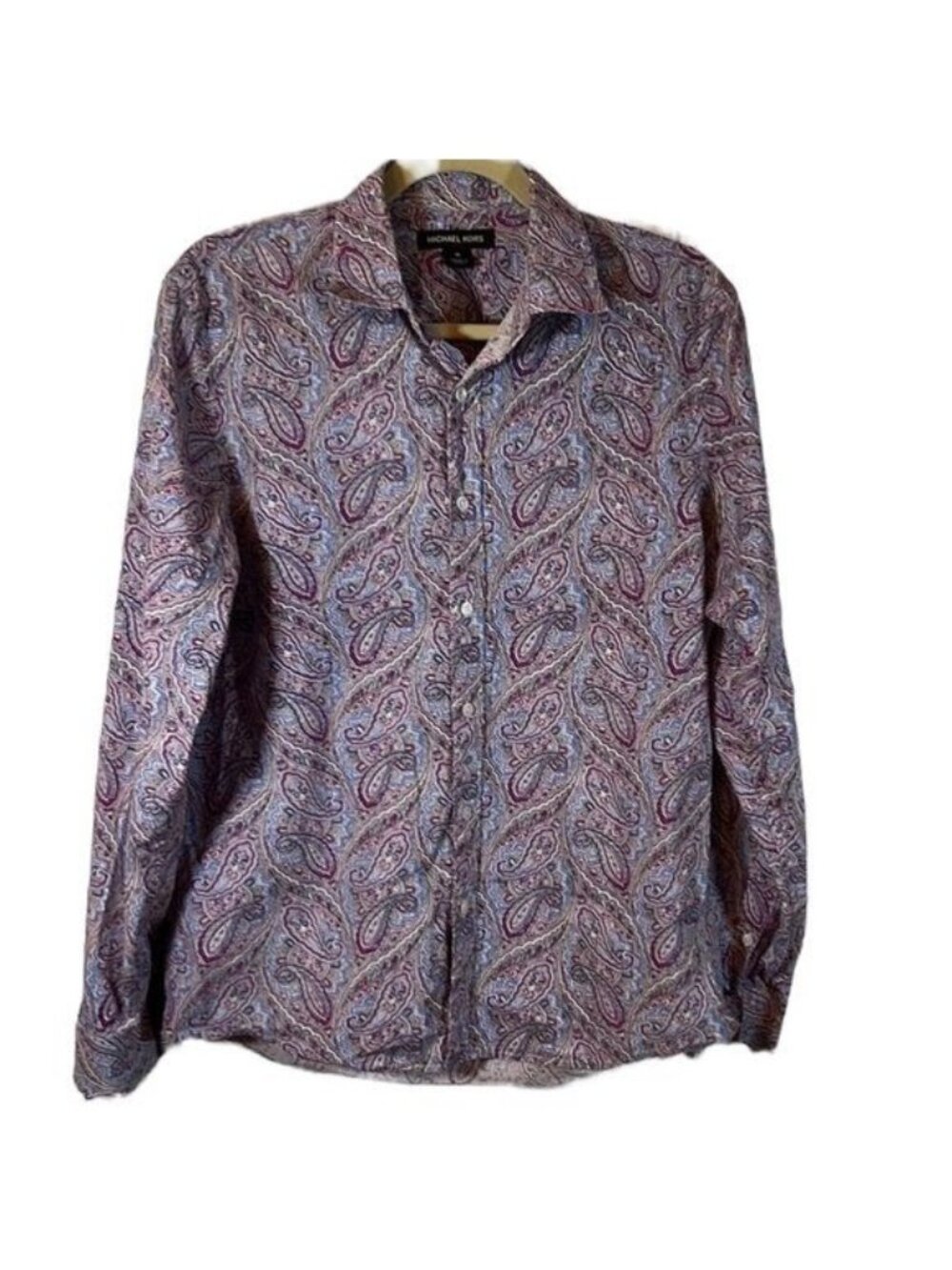 Michael Kors women’s size medium button up front cotton shirt paisley pattern